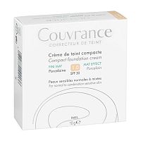 Avene Couvrance Compact Foundation Cream Rich Formula kompaktný make-up SPF30 1 Porcelain 9,5 g