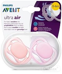 AVENT CUMLÍK 0-6M Ultra air dievča 1×2 ks, silikónový cumlík