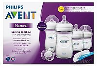 AVENT NOVORODENECKÁ štartovacia sada Natural 1x1 set, 0m+ (4 ks PP fľaše s cumlíkmi ultra soft + cumlík + kefa)