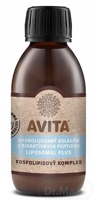 Avita Hydrolizovaný kolagén z bioaktívnych peptidov Liposomal Plus 1×250 ml, fosfolipidový komplex