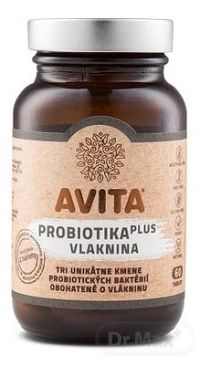 AVITA PROBIOTIKA PLUS VLAKNINA 1×60 tbl, vláknina v tabletkách