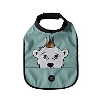 BABY LIVIA podbradník polárny medveď Blue Surf 1×1 ks, zelená farba