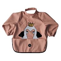 BABY LIVIA podbradník s dlhým rukávom ovečka Muted Clay 1×1 ks, staroružová farba