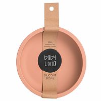 BABY LIVIA silikónová miska Muted Clay 1×1 ks, staroružová farba