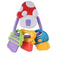 BABY MIX hrkálka so zvukom muchotrávka a kľúče