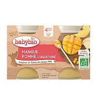 BABYBIO Príkrm jablko mango (2x 130 g)