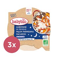 Babybio Večerné menu baklažán na spôsob parmigiana s makarónmi 6 x 260 g