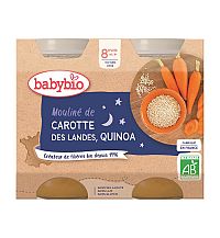 BABYBIO Večerné menu mrkvové Mouliné a quinoa (2x 200 g)