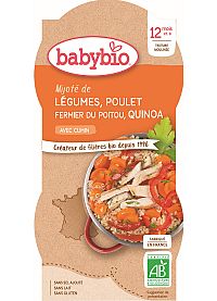 Babybio zelenina s kuracím mäsom a quinoa 2 x 200 g
