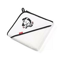 BABYONO Osuška s kapucňou Bamboo 82x82 cm- biela 1×1 ks