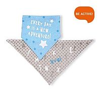 BABYONO Slintáčik malý text 0 m+ 2 ks - modrá 1×2 ks