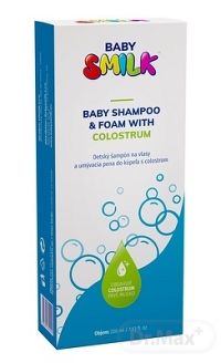 BABYSMILK SHAMPOO AND BATH FOAM WITH COLOSTRUM detský šampón a pena do kúpeľa s colostrom 1×200 ml