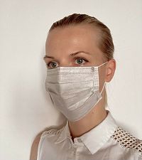 BARI MEDICAL jednorázové IIR rúška šedé 1×50 kusov, 3 vrstvové