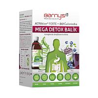 Barny's ACTIValoe Forte+BIO Čučoriedka MEGA DETOX 1×1 set, gél 500 ml + ovocné vločky 7×8 g