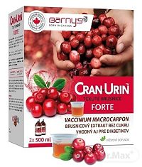 Barny's CRAN-URIN FORTE tekuté brusnice 2x500 ml (1000 ml), 1x1 set