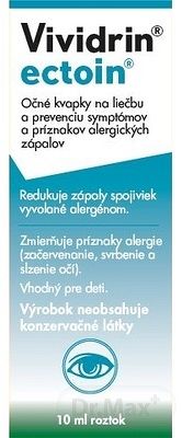 Bausch & Lomb Očné kvapky Vividrin ectoin 10 ml