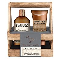 Baylis & Harding Pánska darčeková sada v drevenom stojane - Bergamot, Konope & Santalové drevo, 2ks