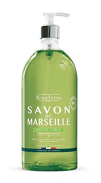 Beauterra Marseille Liquid Soap Mint Lemon 1×1000 ml, tekuté mydlo