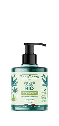 Beauterra Organic Body Milk Aloe &Hemp 1×500 ml, telové mlieko na citlivú pleť a vlasy