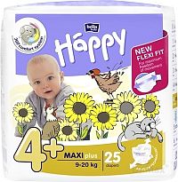 bella HAPPY 4+ MAXI plus 1x25 ks, detské plienky (9-20 kg)