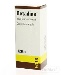 Betadine dezinfekčné mydlo 75 mg/ml sol der (fľ.plast.hnedá) 1x120 ml
