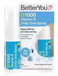 Better You Vitamín D 1000 1×15 ml, orálny sprej