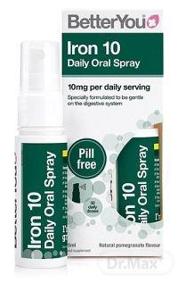 Better You Železo10 orálny sprej 1×25 ml, orálny sprej