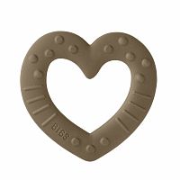 BIBS Baby Bitie hryzátko, heart - dark oak 1×1 ks, hryzátko pre deti