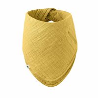BIBS Bandana mušelínový slintáčik z BIO bavlny, mustard 1×1 ks, mušelínový slintáčik
