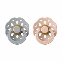 BIBS Boheme cumlíky z prírodného kaučuku 2ks 1×1 ks - veľkosť 1, cloud/blush