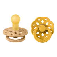 BIBS Boheme cumlíky z prírodného kaučuku 2ks - veľkosť 1, Desert Sand / Honey Bee