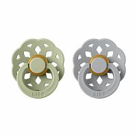 BIBS Boheme cumlíky z prírodného kaučuku 2ks - veľkosť 2, sage/cloud 1×1 ks - veľkosť 2, sage/cloud