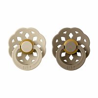 BIBS Boheme cumlíky z prírodného kaučuku 2ks - veľkosť 2, vanilla/dark oak 1×1 ks - veľkosť 2, vanilla/dark oak