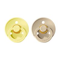 BIBS Colour cumlíky z prírodného kaučuku sunshine/sand 1×2 ks, veľkosť 2