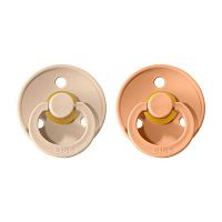 BIBS Colour cumlíky z prírodného kaučuku vanilla/peach 1×2 ks, veľkosť 2