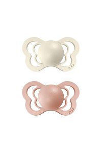 BIBS Couture ortodontické cumlíky zo silikónu 2ks 1×1 ks - veľkost 2, blush nočný/vanilla nočný