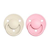 BIBS De Lux cumlíky z prírodného kaučuku ivory/baby pink 1×2 ks, veľkosť 2