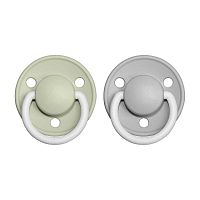 BIBS De Lux cumlíky z prírodného kaučuku sage nočný/cloud-nočný 1×2 ks, veľkosť 2