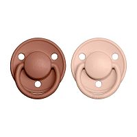 BIBS De Lux cumlíky z prírodného kaučuku woodchuck/blush 1×2 ks, veľkosť 1