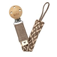 BIBS Paci Braid klip na cumlík, dartk oak/vanilla 1×1 ks, klip na cumlík