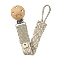 BIBS Paci Braid klip na cumlík, sand/ivory 1×1 ks, klip na cumlík