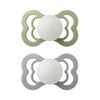 BIBS Supreme cumlík z prírodného kaučuku 2ks 1×1 ks - veľkosť 2, sage nočný/ cloud nočný
