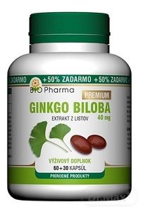 BIO Pharma Ginkgo biloba 40 mg PREMIUM 1×90 ks, doplnok výživy