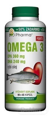BIO Pharma Omega 3 Forte 1200 mg cps 90+45 (50% ZADARMO) (135 ks)