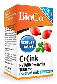 BioCo C+Zinok tbl vitamín C RETARD 1000 mg + organický zinok 1x100 ks