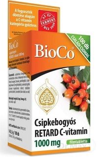 BioCo Vitamín C RETARD 1000 mg s plodom šípky 1×100 tbl, vitamín c
