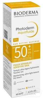 BIODERMA Photoderm Aquafluide SPF 50+ NEW 1×40 ml, opaľovací pleťový krém na vodnej báze