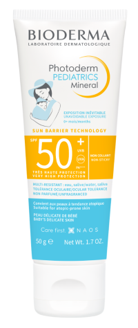 Bioderma Photoderm Mineral Emulzia na opaľovanie pre deti SPF50+ 50 g