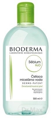 BIODERMA Sébium H2O 1x500 ml, micelárna pleťová voda na mastnú a zmiešanú pleť