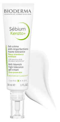 BIODERMA Sébium Kerato+ 1×30 ml, gél-krém proti nedokonalostiam s vysokou toleranciou